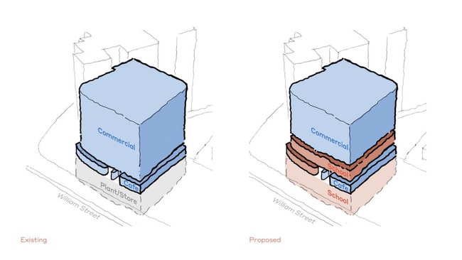 The $19m plans seeks approval for physical fit-out works to the basement, lower ground, ground and level one of the building. Picture: Woods Bagot.