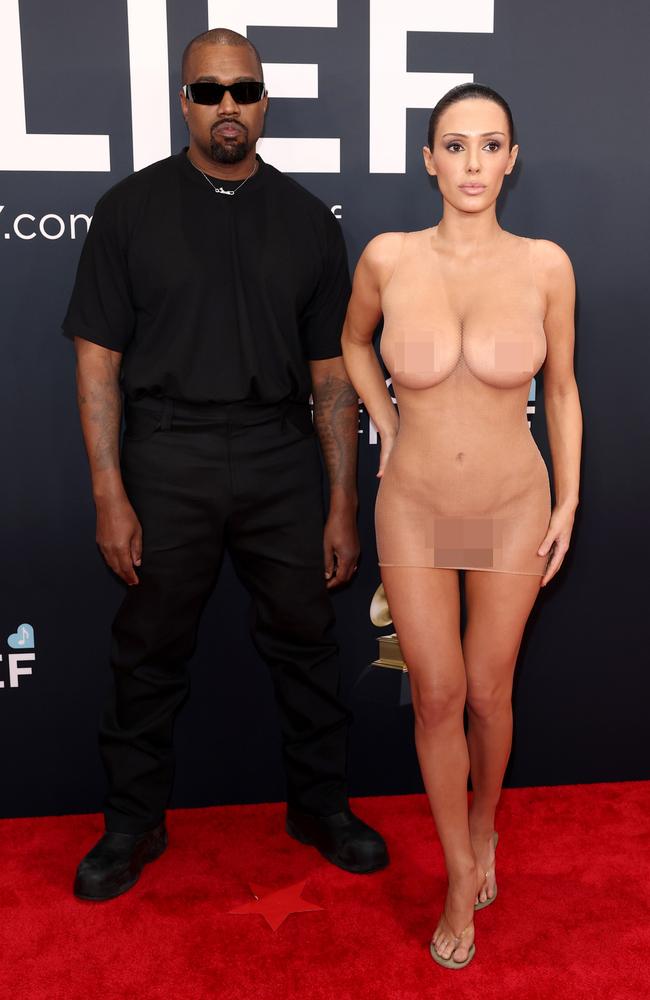 Kanye West and Bianca Censori caused a stir at the Grammys recently. Picture: Matt Winkelmeyer/Getty Images for The Recording Academy