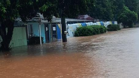 YAPS on McGregor Rd at Smithfield is flooded, but staff called on volunteers to rescue animals from the shelter earlier today. Picture: Supplied