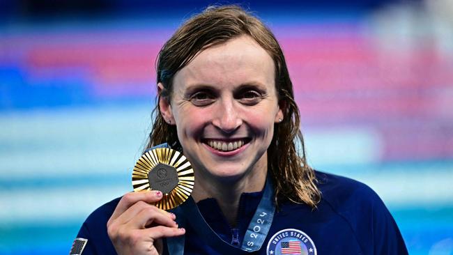 Katie Ledecky was put up in a hotel so she didn’t have to deal with the travel issues and poor quality of the village. Picture: AFP