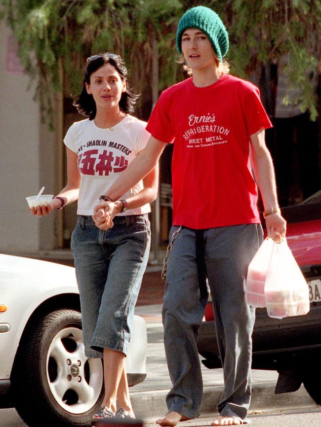 Johns with Natalie Imbruglia in 2000. Picture: Glenn Dickerson