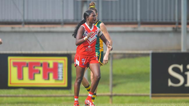 Waratah vs PINT in the 2022-23 NTFL womenÃ&#149;s grand final. Picture: PEMA TAMANG Pakhrin