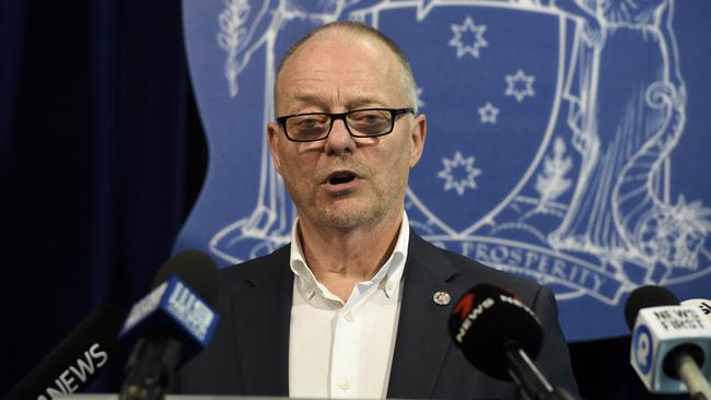 Victorian Inspector General Tony Pearce released the report into Victoria's triple-0 crisis. Picture: Andrew Henshaw