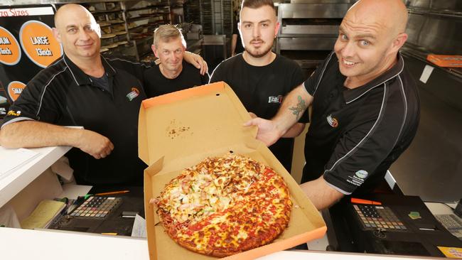 Winning smiles at La Lupa Pizza &amp; Pasta from Mick Ambesi, Andrew Hobson, Joe Molinaro and Vince Ambesi. Picture Norm Oorloff