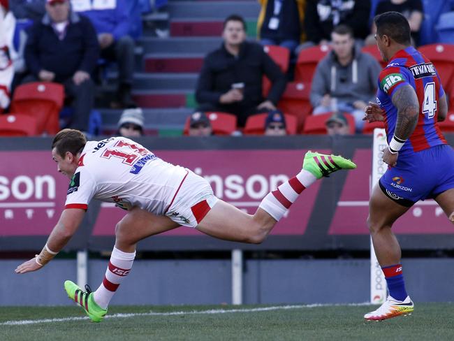 Jacob Host took advantage of his chance to start for the Dragons. Picture: AAP