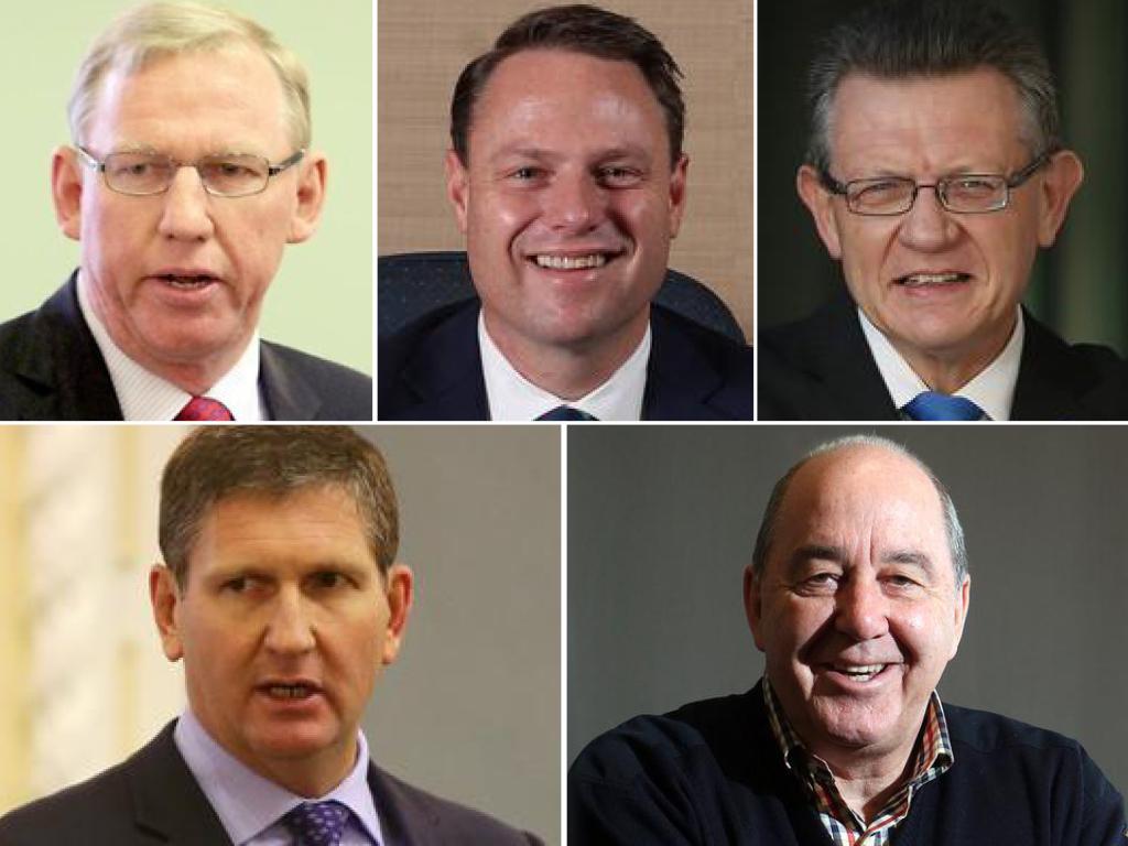 LNP heavyweights (clockwise from top left) Jeff Seeney, Adrian Schrinner, Gary Hardgrave, Rob Borbidge and Lawrence Springborg