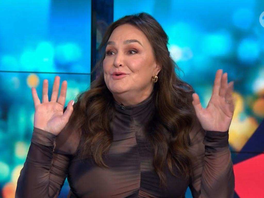 Kate Langbroek joked about Liberal leader Sussan Ley's use of numerology to change her name. Picture: Channel 10/The Project