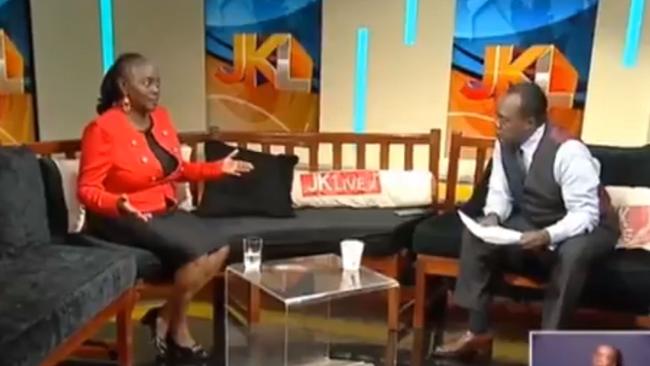 Liberal senator Lucy Gichuhi on Kenyan TV.