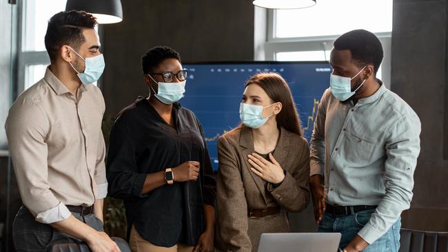 As Covid cases rise, workers have been told to put their masks on in the office by one Victorian boss. Picture: iStock