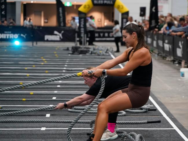 10000 athletes put their fitness to the test in a massive Hyrox competition this weekend (14-15 Dec) at Melbourne Exhibition and Convention Centre. Picture Valeriu Campan