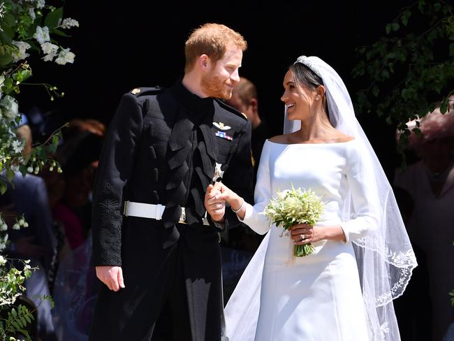 Kay Perry was not a fan of Meghan Markle’s wedding dress. Picture: Getty Images