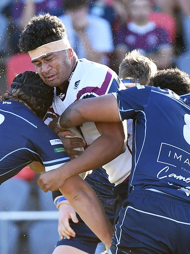 Langer Trophy: Ipswich V Redcliffe schoolboy rugby league challange. Ipswich player, Ahmani Leilua. Picture: Patrick Woods.