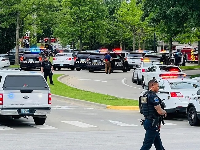 First responders gather near the scene. Picture: Tulsa Police Department