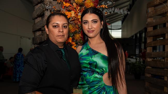 Billie - Jo Hudson and Stacie Reissis at the 2024 NAIDOC Ball at the Darwin Convention Centre. Picture: Pema Tamang Pakhrin