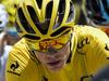 Great Britain's Christopher Froome (C), wearing the overall leader's yellow jersey, rides during the 186,5 km eighteenth stage of the 102nd edition of the Tour de France cycling race on July 23, 2015, between Gap and Saint-Jean-de-Maurienne, French Alps. AFP PHOTO / LIONEL BONAVENTURE