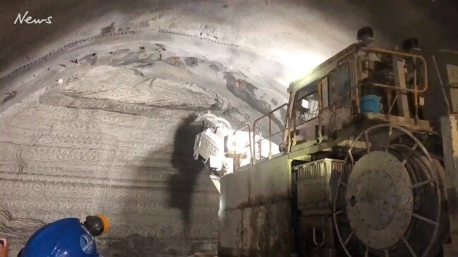 Workers digging tunnels under Sydney