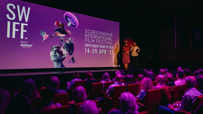 SWIFF founders Dave Horsley and Kate Howat at the Screenwave International Film Festival preview gala.  Photo credit: And the trees photography.