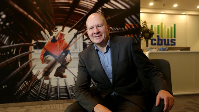 David Atkin, chief executive of construction industry superannuation fund Cbus, at their office in Melbourne. Picture: David Geraghty.