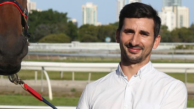 Trainer Michael Costa says favourite Malkara and China Plate are likely to get even better after their runs on the Gold Coast today. Picture: Regi Varghese.