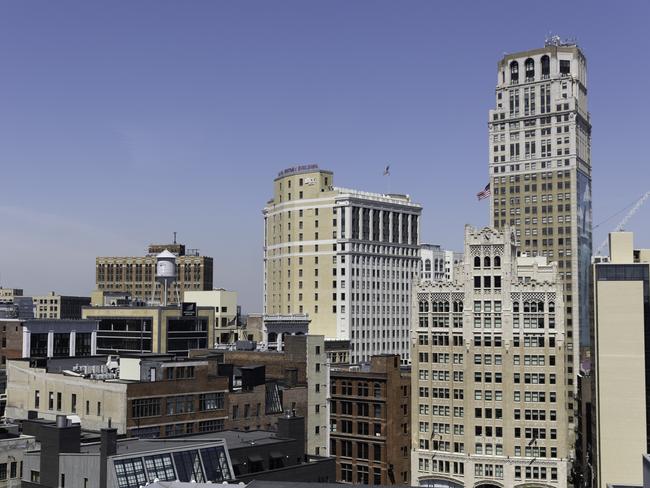 Downtown Detroit’s skyline has been revitalised since the city went bankrupt in 2013. Picture: Angus Mordant