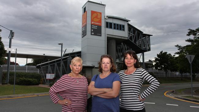 Parking issues at Altandi Station plague the neighbourhood. Pictured are Sunnybank residents: Lynette Seen, Jenny Wyeth, and Kerry Goodall. Photo: Kristy Muir