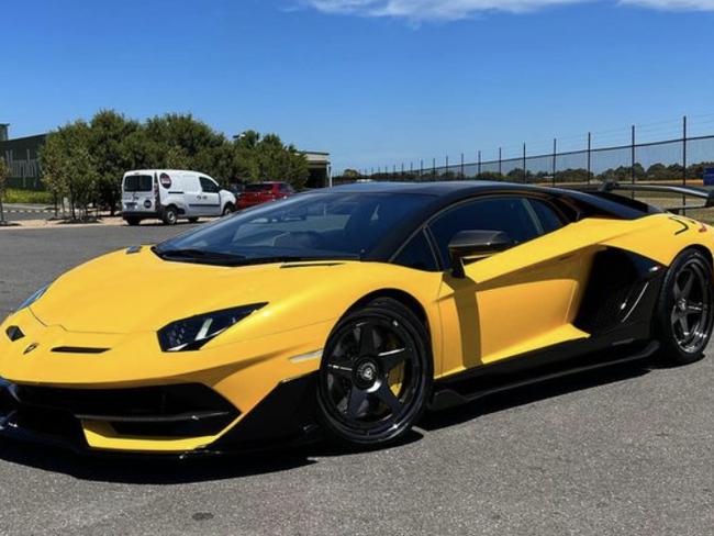 A Lamborghini Aventador SVJ is part of the vast fleet of luxury cars. Picture: Instagram