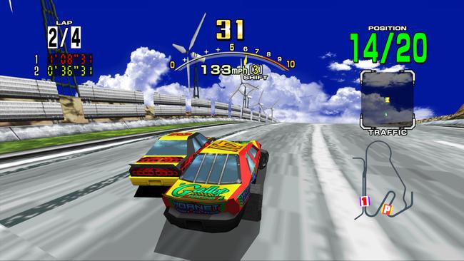 Daytona USA has been a popular driving simulator for many years. 