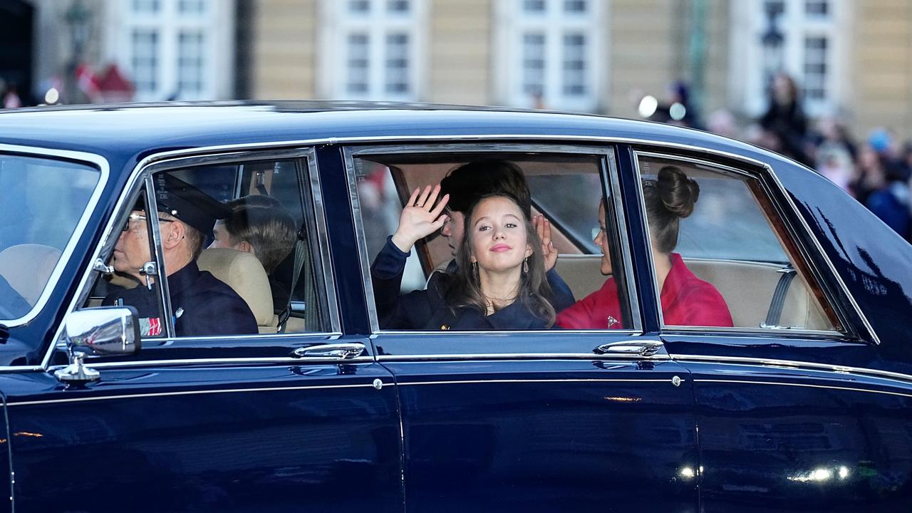 The young princess stole the show with her balcony antics. Picture: Getty Images