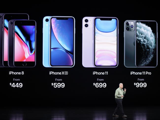 Phil Schiller, Senior Vice President of Worldwide Marketing, talks about the new iPhone 11 Pro and Max, during an event to announce new products Tuesday, Sept. 10, 2019, in Cupertino, Calif. (AP Photo/Tony Avelar)