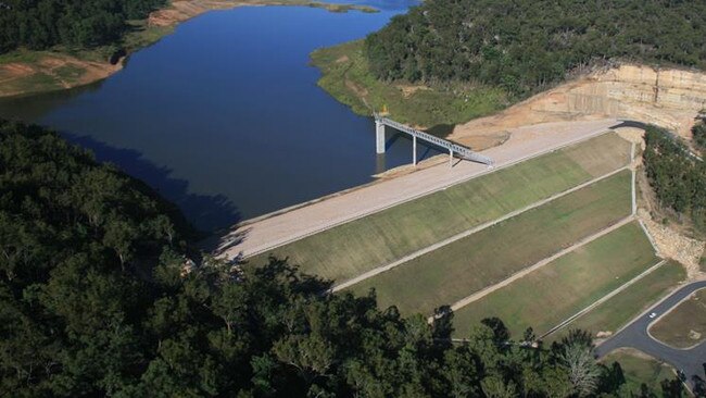 Aerial image of Shannon Creek Dam.