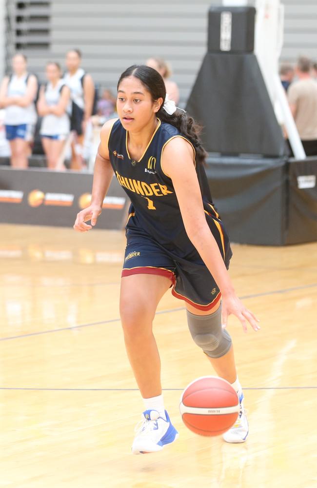 Basketball QLD U18's State Championships 2024 semi-finals day. Div 1 Gold Coast Rollers vs. Logan Thunder. 13 January 2024 Carrara Picture by Richard Gosling