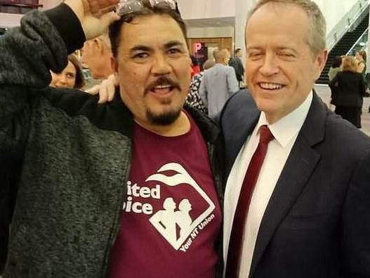 Bill Shorten with Labor Senate candidate Wayne Kurnoth who resigned over anti-Semitic theories posted to his social media channels. Picture: Supplied