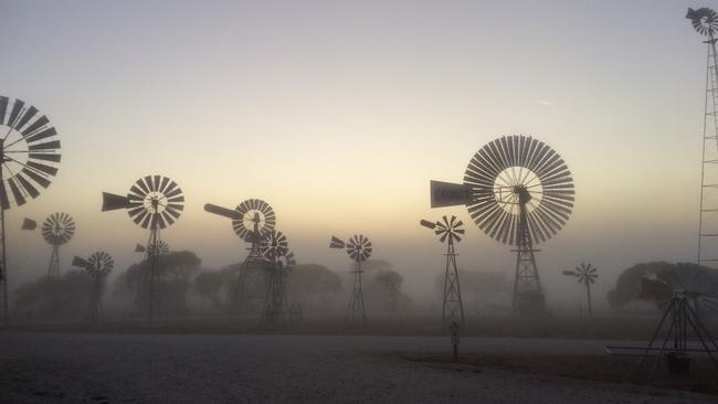 Small town tilts at windmills