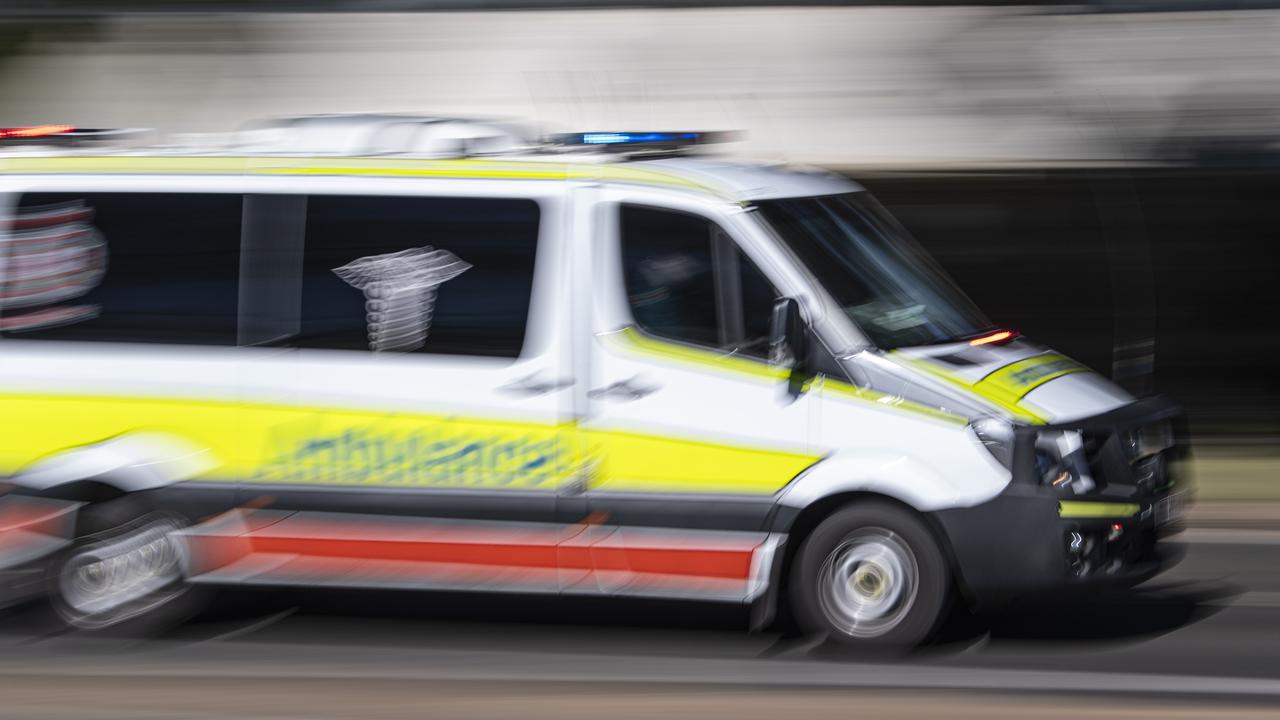 Lane shut, car cut open to remove senior citizen