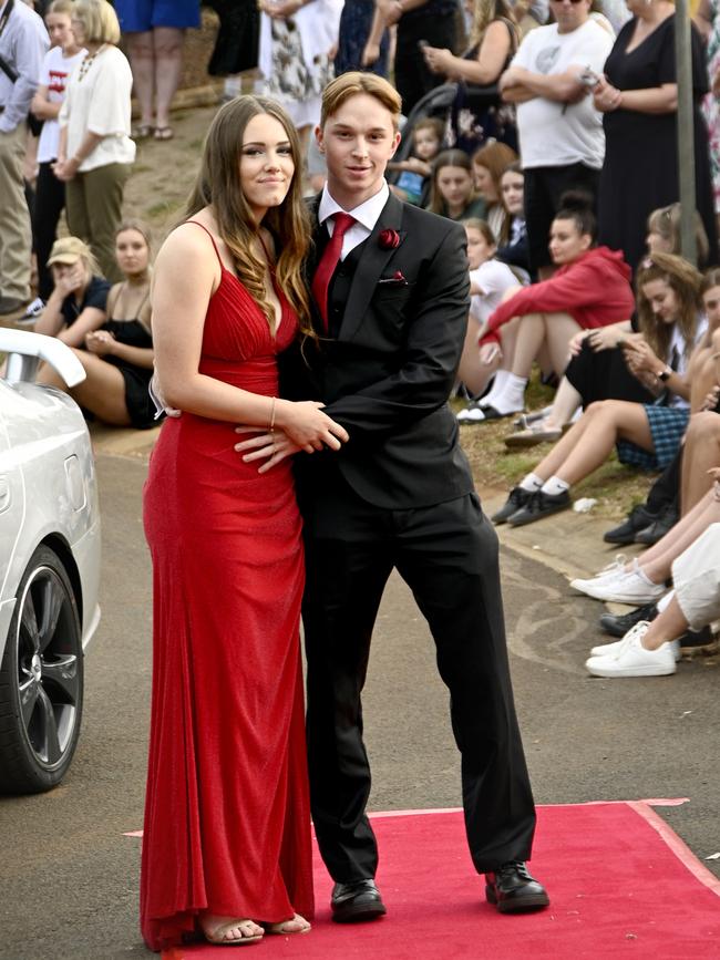Highfields State Secondary college formal at Highfields Cultural Centre.. Lleyton Coleman and Zahli Boxsell.