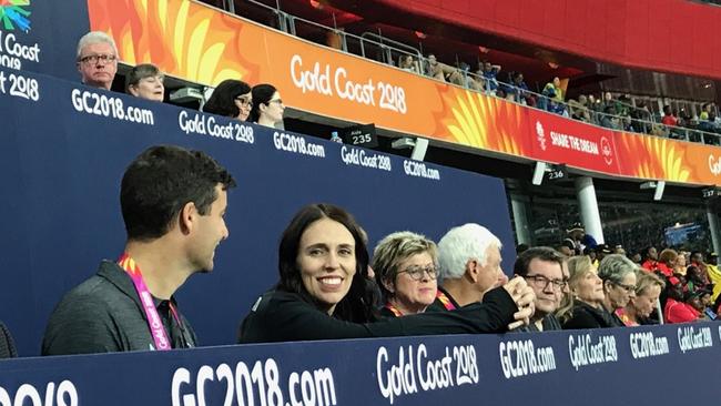 New Zealand PM Jacinda Ardern at the Gold Coast Commonwealth Games