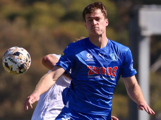 MELBOURNE, AUSTRALIA - FEBRUARY 10 2024 George Ott of Avondale during the NPL Victoria game between Avondale v Dandenong City at Reggio Calabria Club.Picture: Brendan Beckett