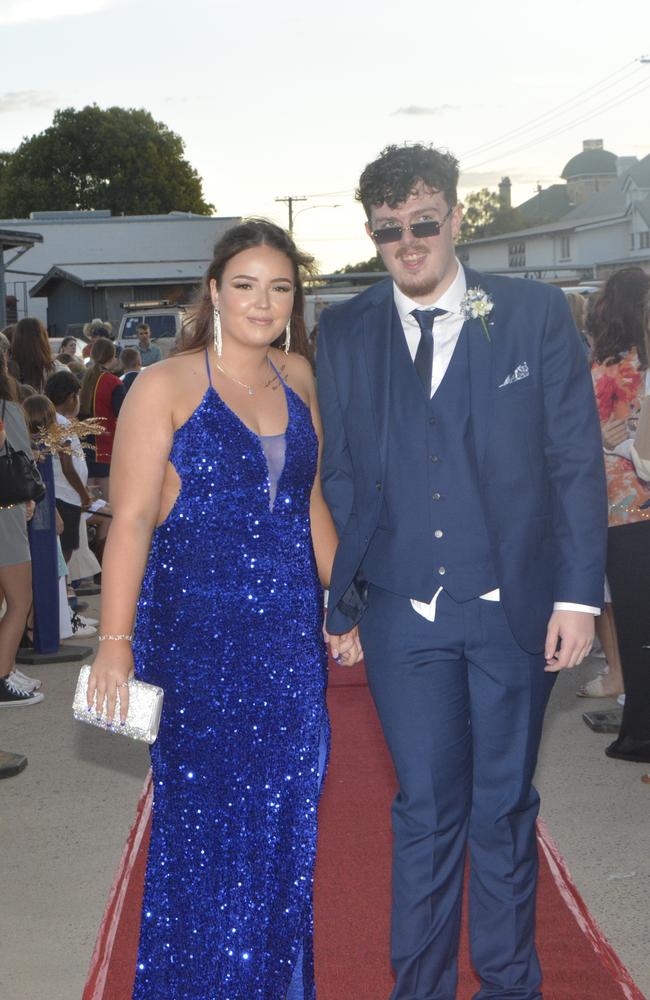 Warwick State High School graduates (from left) Kadence Hicks and Dustin Russell at Warwick RSL on November 17, 2023. Photo: Jessica Klein