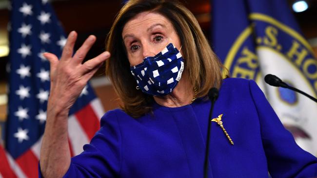 US Speaker of the House, Nancy Pelosi, is locked in stimulus negotiations with Treasury Secretary Steven Mnuchin. Picture: AFP