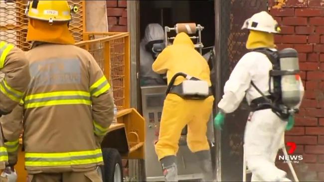 Police dismantle massive drug lab at Queenstown. Pictures: 7 News