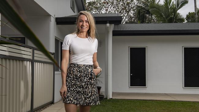 Renee Straguszi of Cairns Property Office at a sold property at Byers St in Edmonton, urges those seeking a home to focus on the southern suburbs. Picture: Brian Cassey