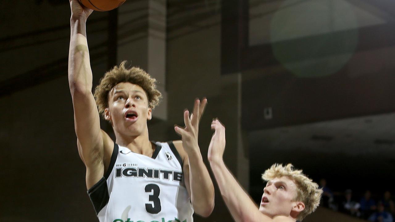 Dyson Daniels lays it up for G-League Ignite. Picture: Getty Images