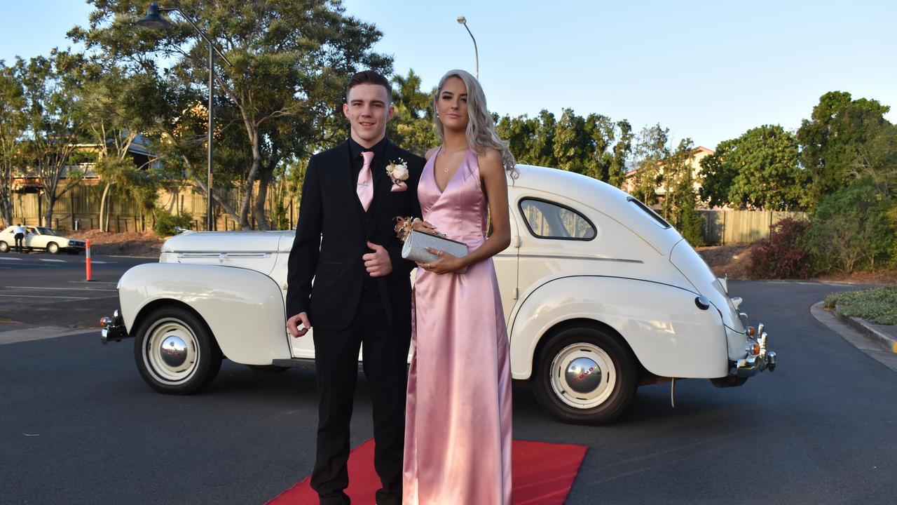 RIVERSIDE FORMAL: Bella Lester and Kynan Watson arrive at the Riverside Christian College Formal. Photo: Stuart Fast