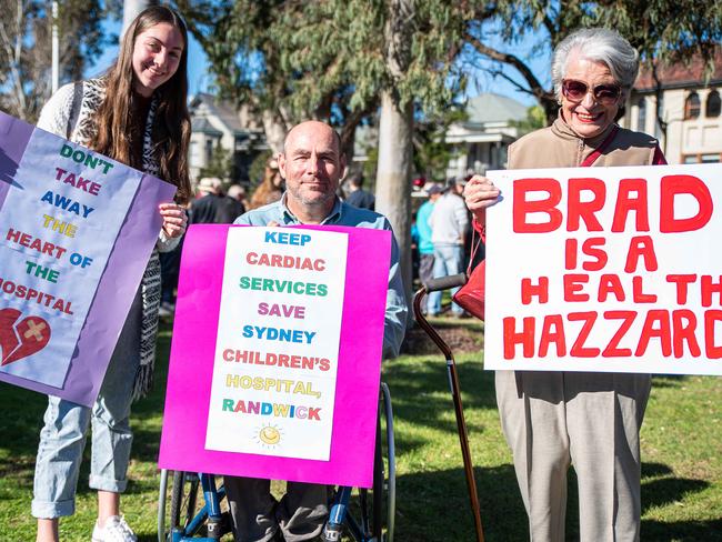 Picture of a rally in High Cross Park, Randwick, in 2019. Picture: Daily Telegraph-Flavio Brancaleone