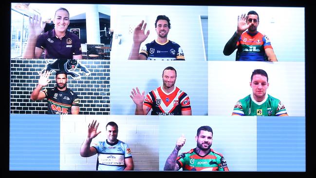 Some of the NRL captains join the traditional finals media launch via Zoom on Monday.