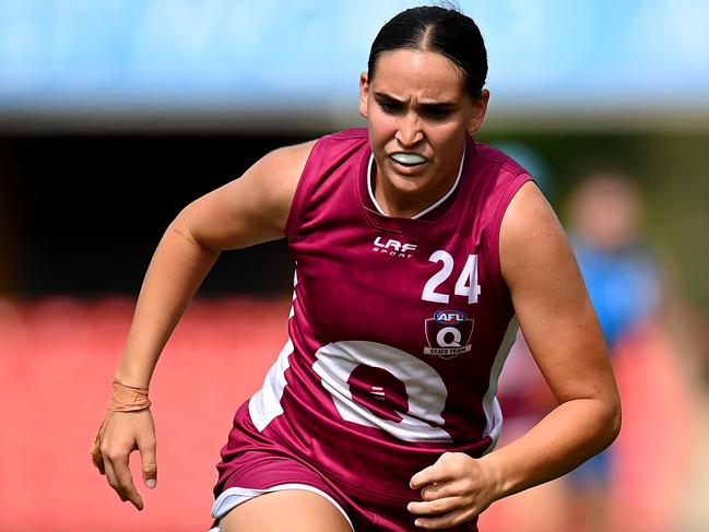 Josie McCabe of Queensland in action during the AFL National Championships (Photo by Albert Perez/AFL Photos via Getty Images)