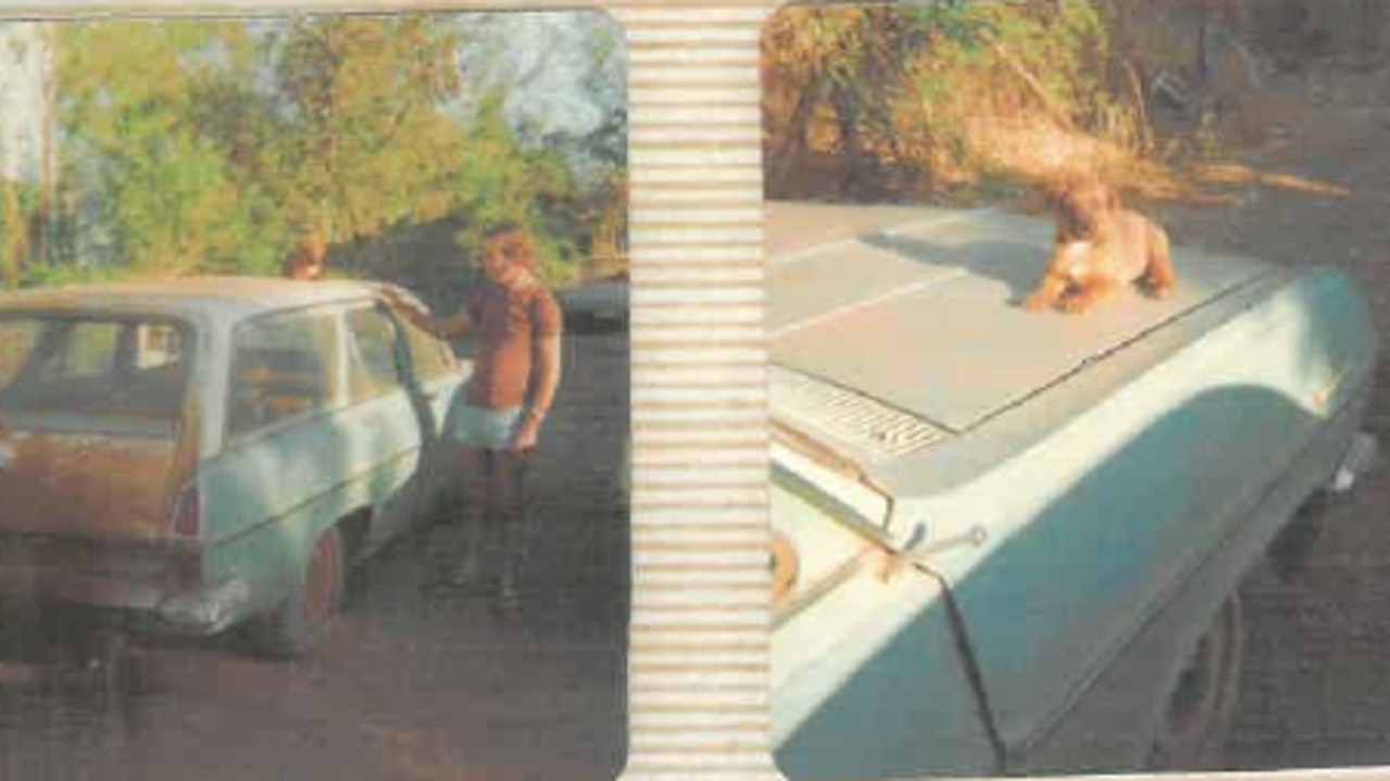 Photos from Dess scrapbook show him and his dog. Picture: Supplied