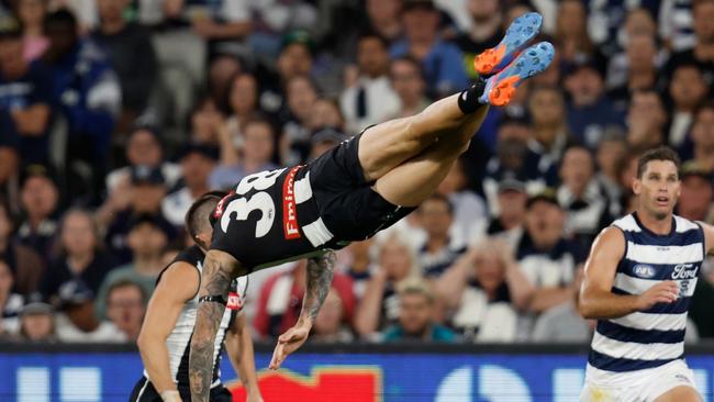 Howe broke his arm in a horrific round one incident. Picture: Michael Willson/AFL Photos