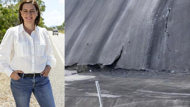 Growing cracks in the barrier of a crucial Burnett highway raise major safety concerns, prompting fears of possible closure.