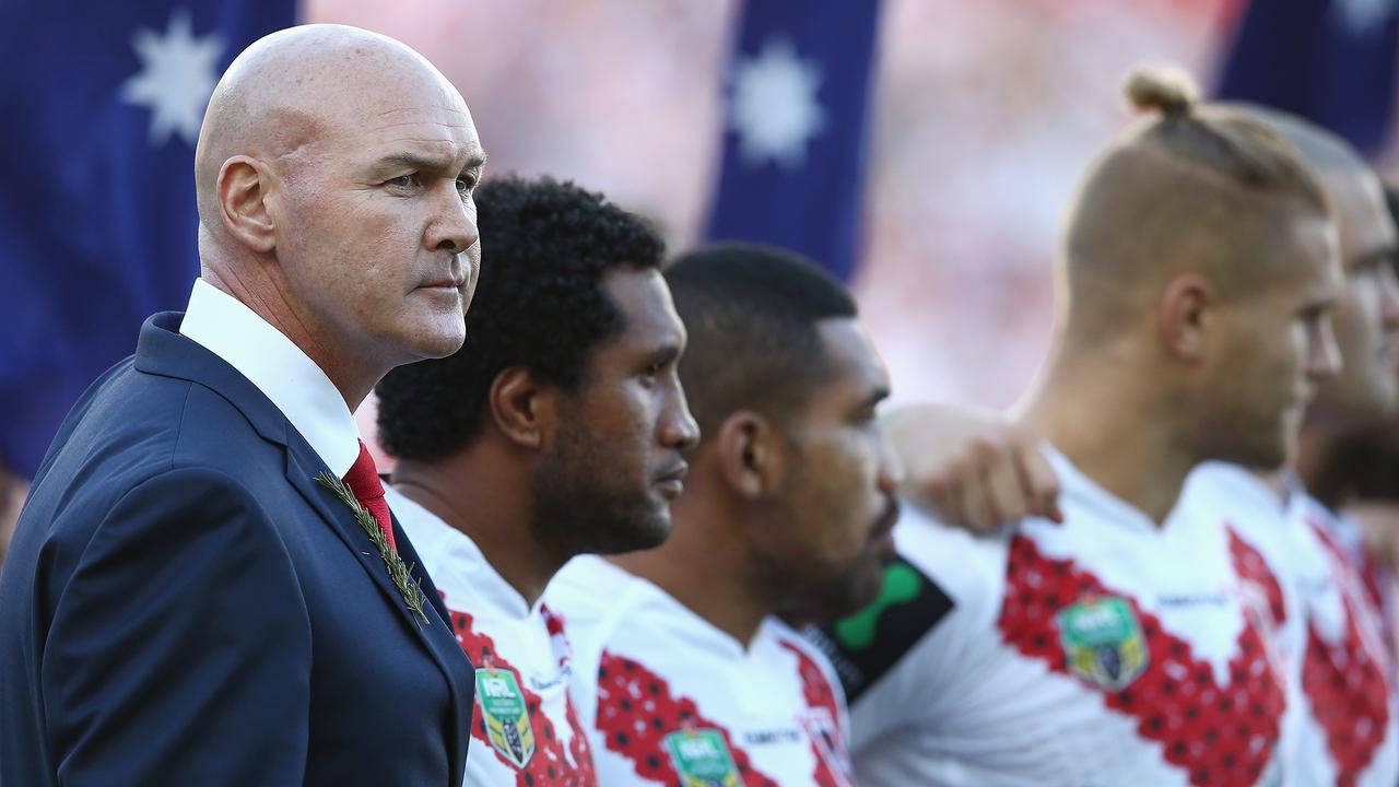Dragons coach Paul McGregor and his players will take on the Roosters on Anzac Day.